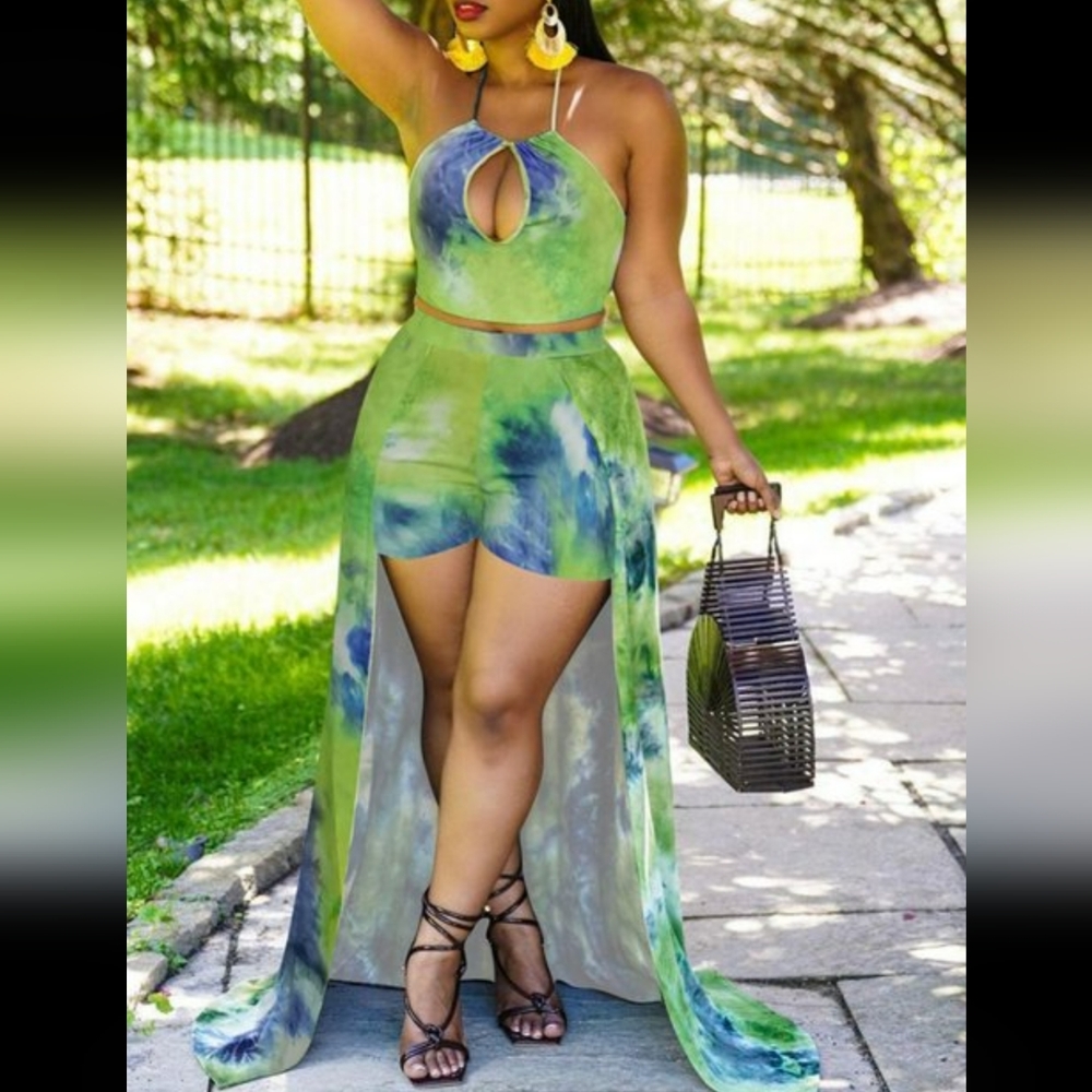 SEXY GREEN TYE DYE SET
